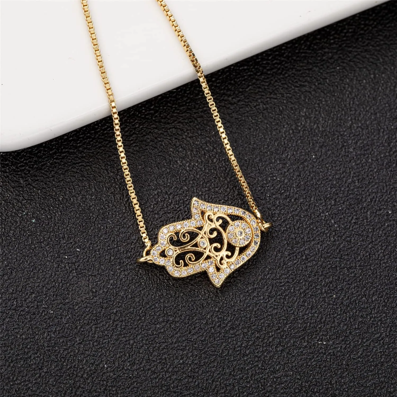 Dainty 14K Real Gold Plated Bracelet for Women Men, Adjustable Gold Chain Link Evil Eye Hamsa Hand Paperclip Butterfly Charm Bracelets for Women Jewelry