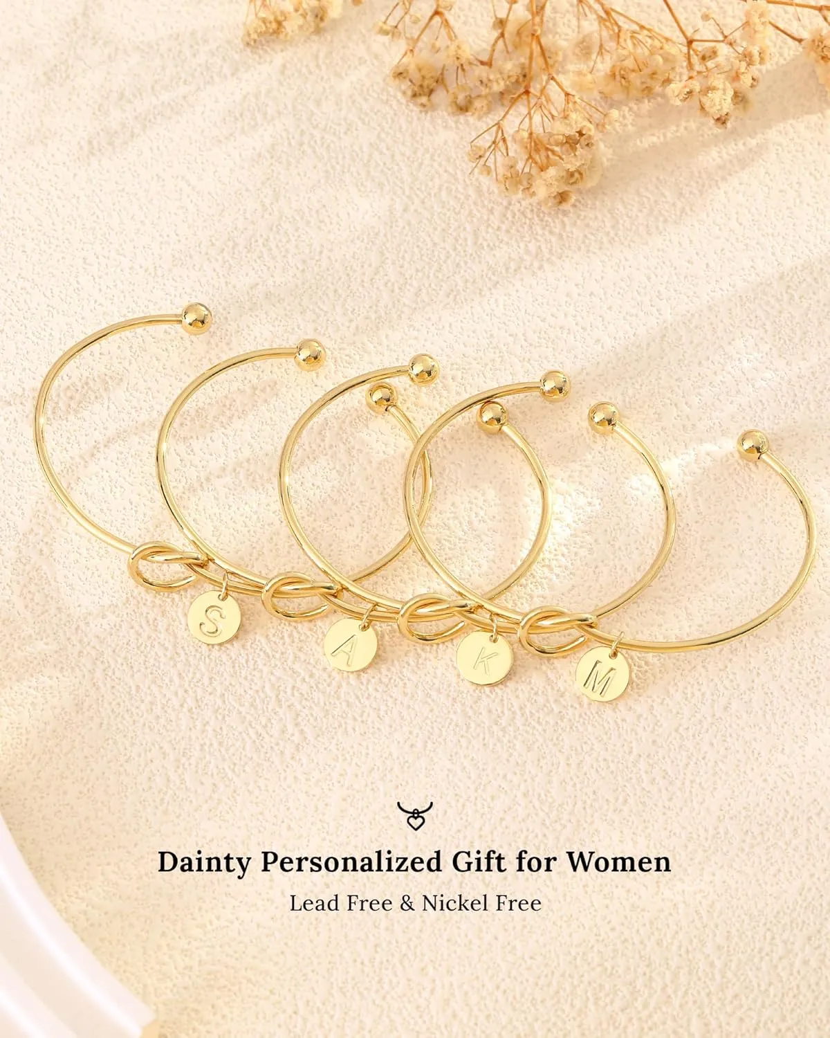 Dainty 18K Gold Plated Initial Bracelets for Women  Gift for Every Woman, Ideal for Christmas, Birthdays, and Cherished Moments