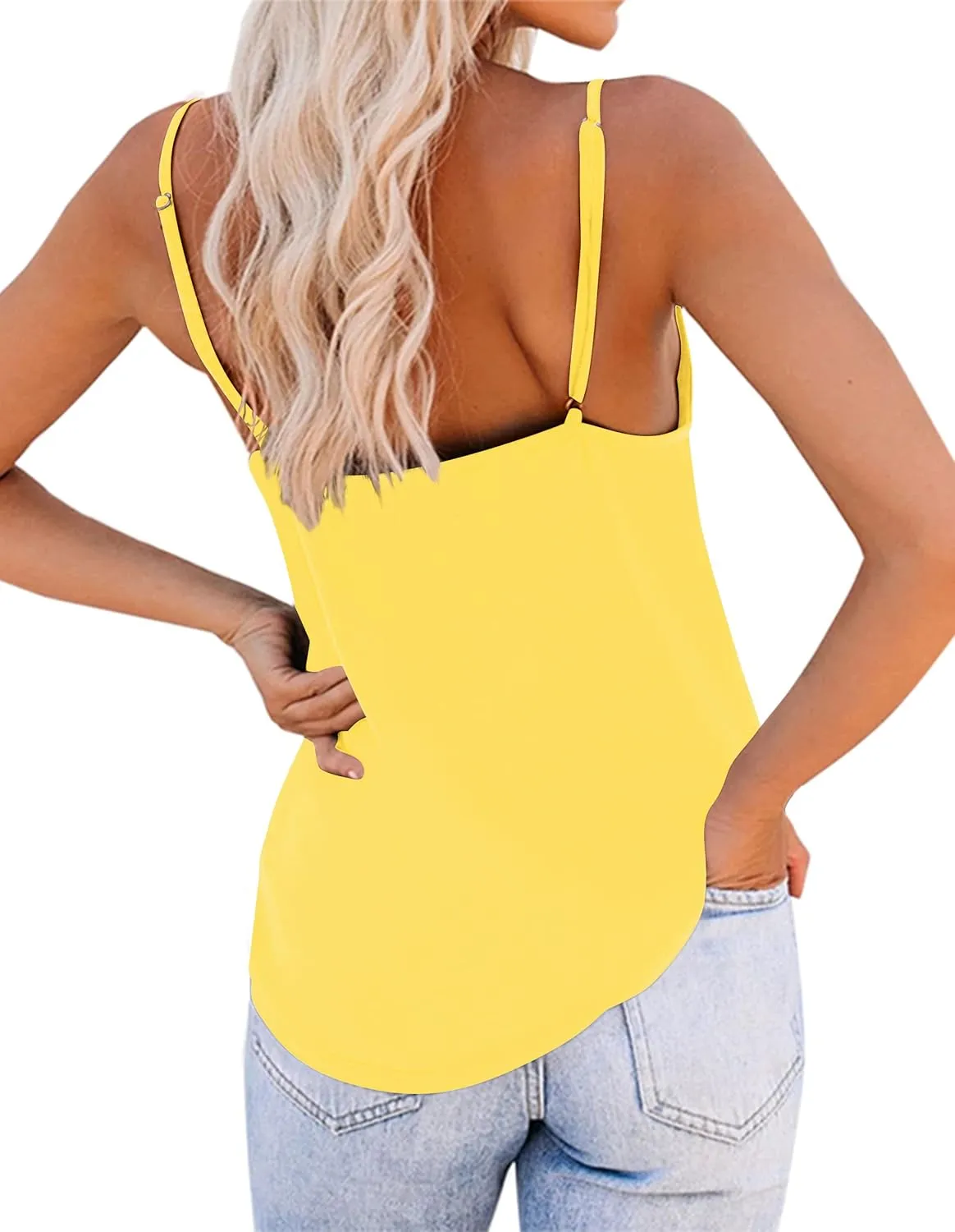 Diosun Women's V Neck Spaghetti Strappy Tank Tops Sexy Casual Loose Sleeveless Shirts Camisole