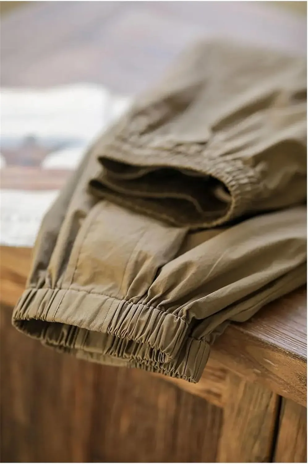 Disimlarl Women Casual Harem Pants Elastic Waist Loose Pants High Waist Ankle-Length Cotton Pants