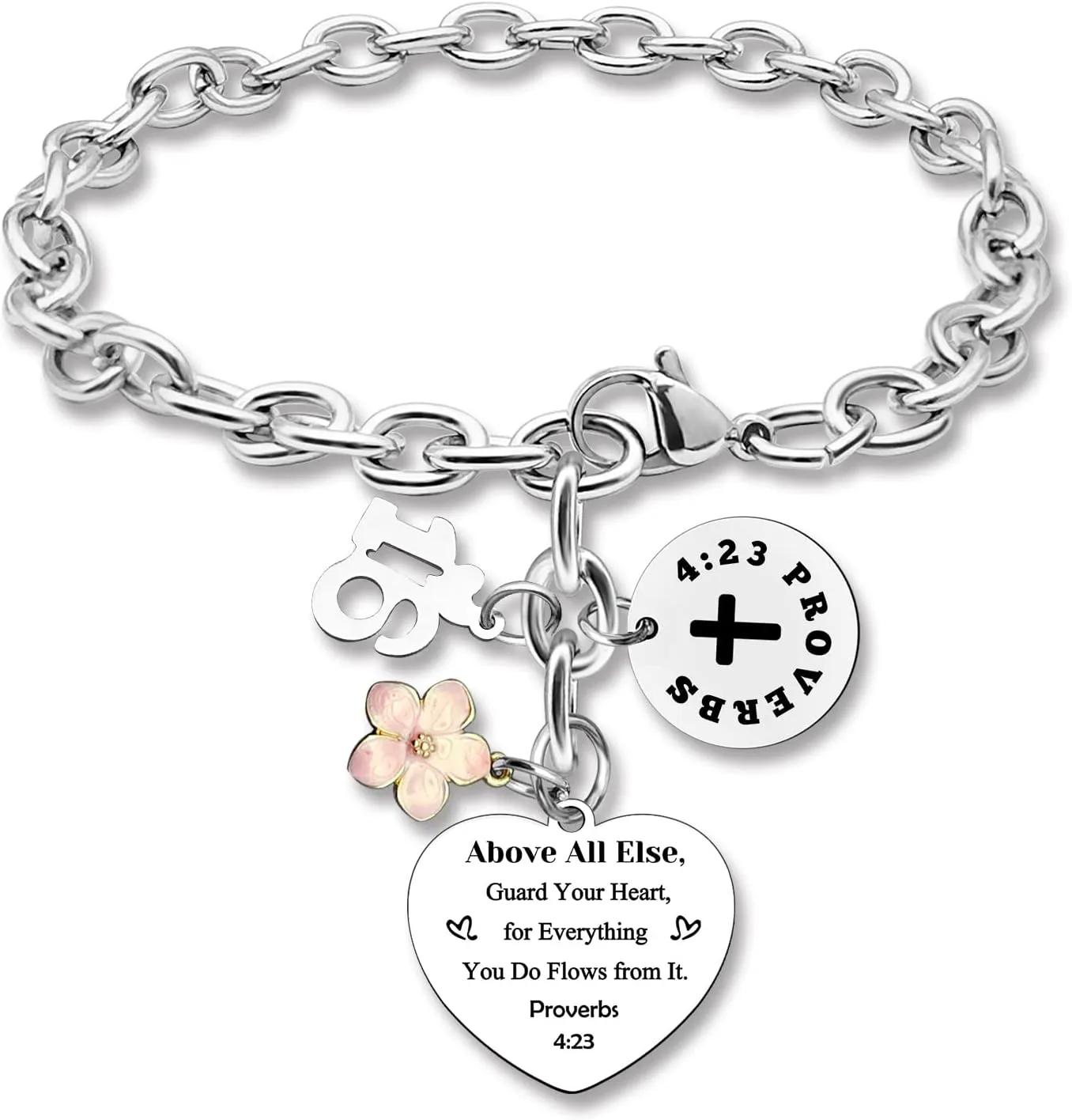 DlaeKua Birthday Gifts for Girls Bracelet Birthday Charm Bracelets Stainless Steel Bracelet Gift for Women Girls 13 15 16 18 21 Year Old Daughter Granddaughter Birthday Present