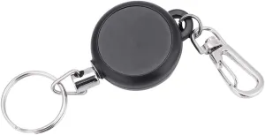 Extendable Keychain, Keychain Extender with Retractable Cord Secures Keys, Key Reels Retractable with 60cm/23.6in Steel Wire Rope