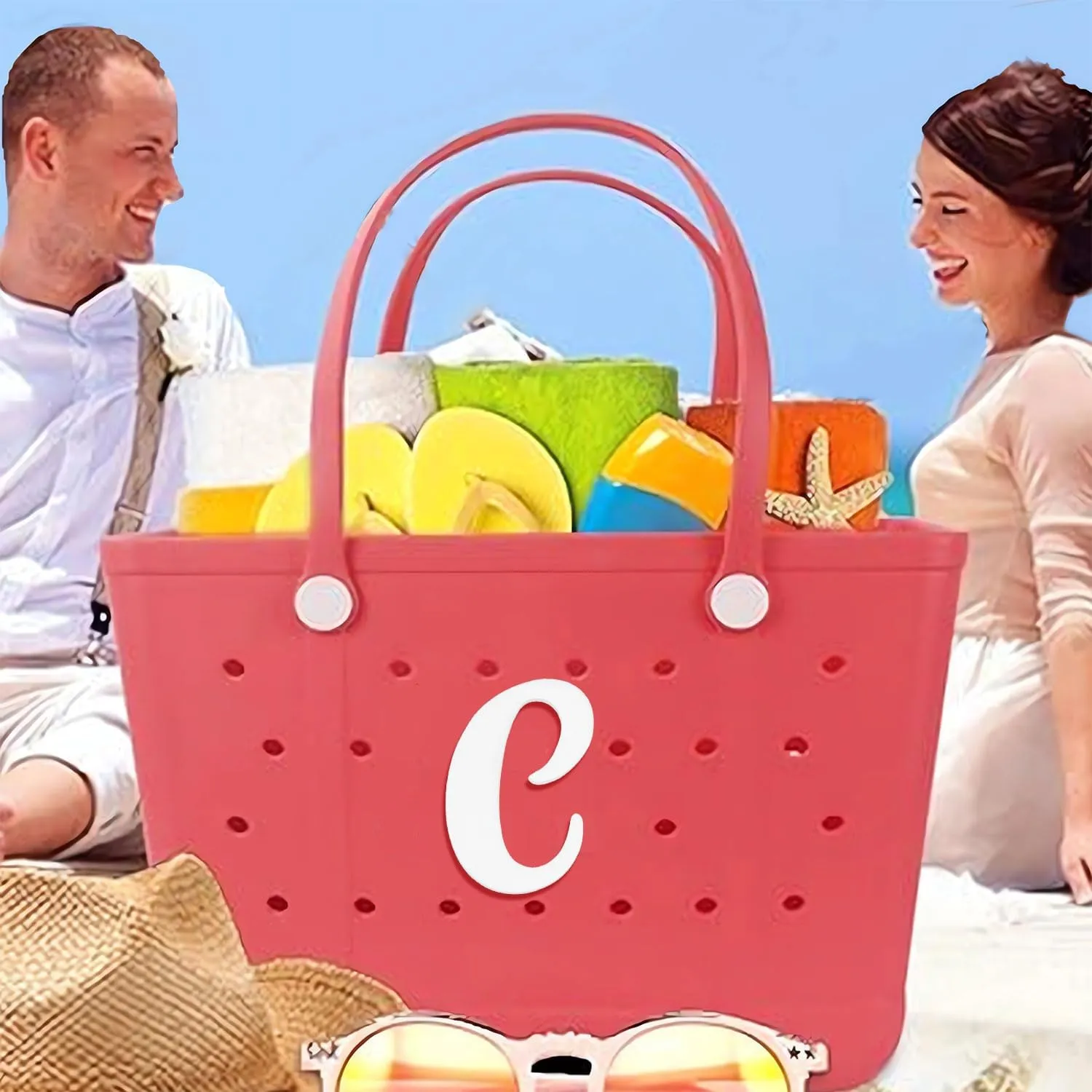 Fannoday Letter Charms, White Shoe Single Letter DIY Decoration Charms Alphabet Accessories for Beach Bag with Boys and Girls Women Teens Adults Party Gift Favors
