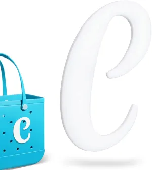 Fannoday Letter Charms, White Shoe Single Letter DIY Decoration Charms Alphabet Accessories for Beach Bag with Boys and Girls Women Teens Adults Party Gift Favors