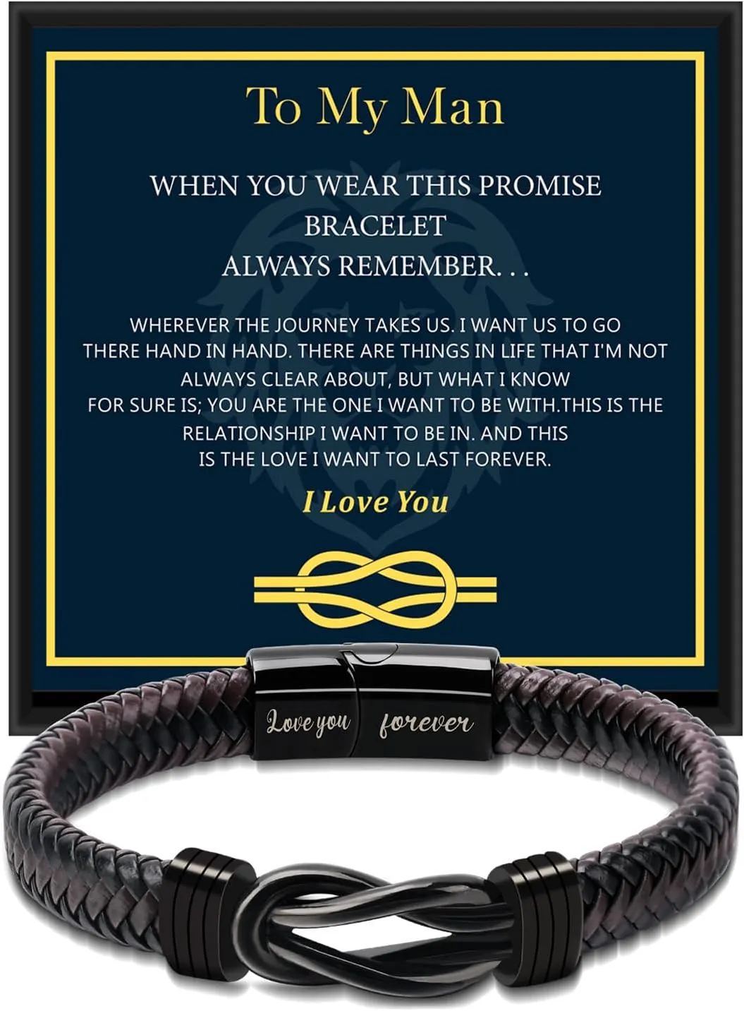 Fathers Day Dad Gifts for Dad Husband from Wife Valentines Gifts for Him Boyfriend Men Mens Bracelet Valentine's Bracelets for Men Anniversary Romantic