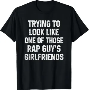 Funny Workout Quote Trying to Look Rap Guy's Sarcastic Gym T-Shirt
