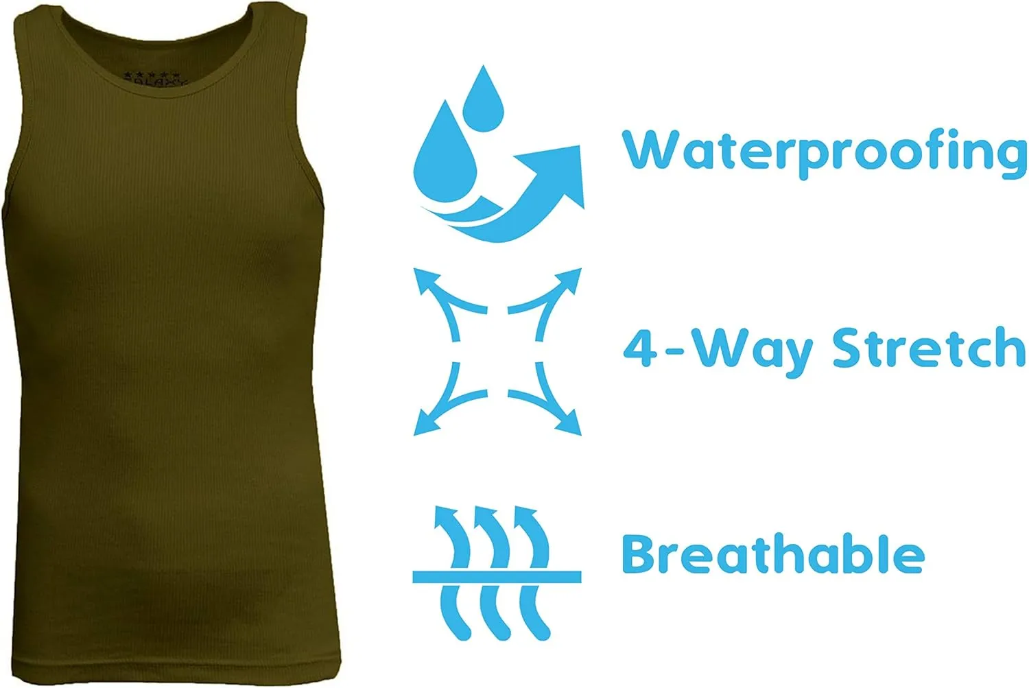 Galaxy by Harvic Single and 3-Pack Mens Heavy-Weight Ribbed Tank Tops