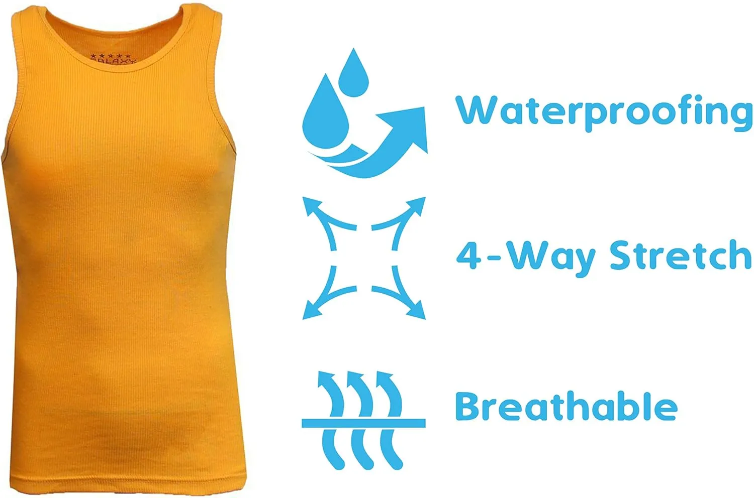 Galaxy by Harvic Single and 3-Pack Mens Heavy-Weight Ribbed Tank Tops