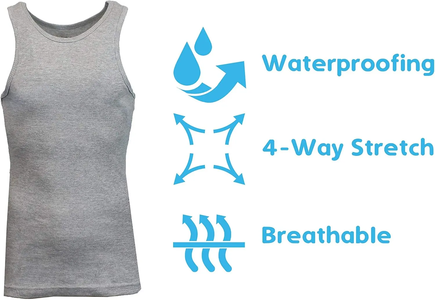 Galaxy by Harvic Single and 3-Pack Mens Heavy-Weight Ribbed Tank Tops