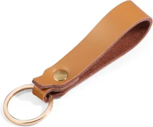 Genuine Leather Keychain for Car Home Key Ring Strap Holder Lanyard Women Men