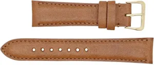 Genuine Leather Watch Band Leather Watch Strap with Hand-Painted Edges | Leather Watch Band with Interchangeable Gold And Silver Buckles & Complementary Spring Bars