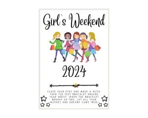 Girls Weekend 2024, Girls Trip Gift, Girls Trip Wish Bracelet, Wish Bracelet, Girls Trip, Friend Gift, Gift, Friends, Friendship Bracelet