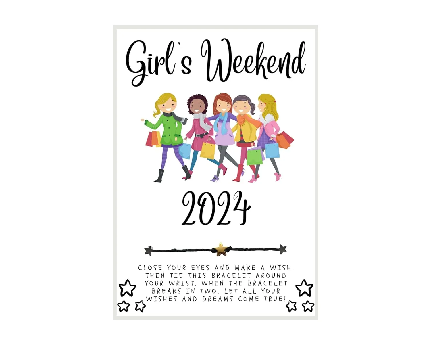 Girls Weekend 2024, Girls Trip Gift, Girls Trip Wish Bracelet, Wish Bracelet, Girls Trip, Friend Gift, Gift, Friends, Friendship Bracelet