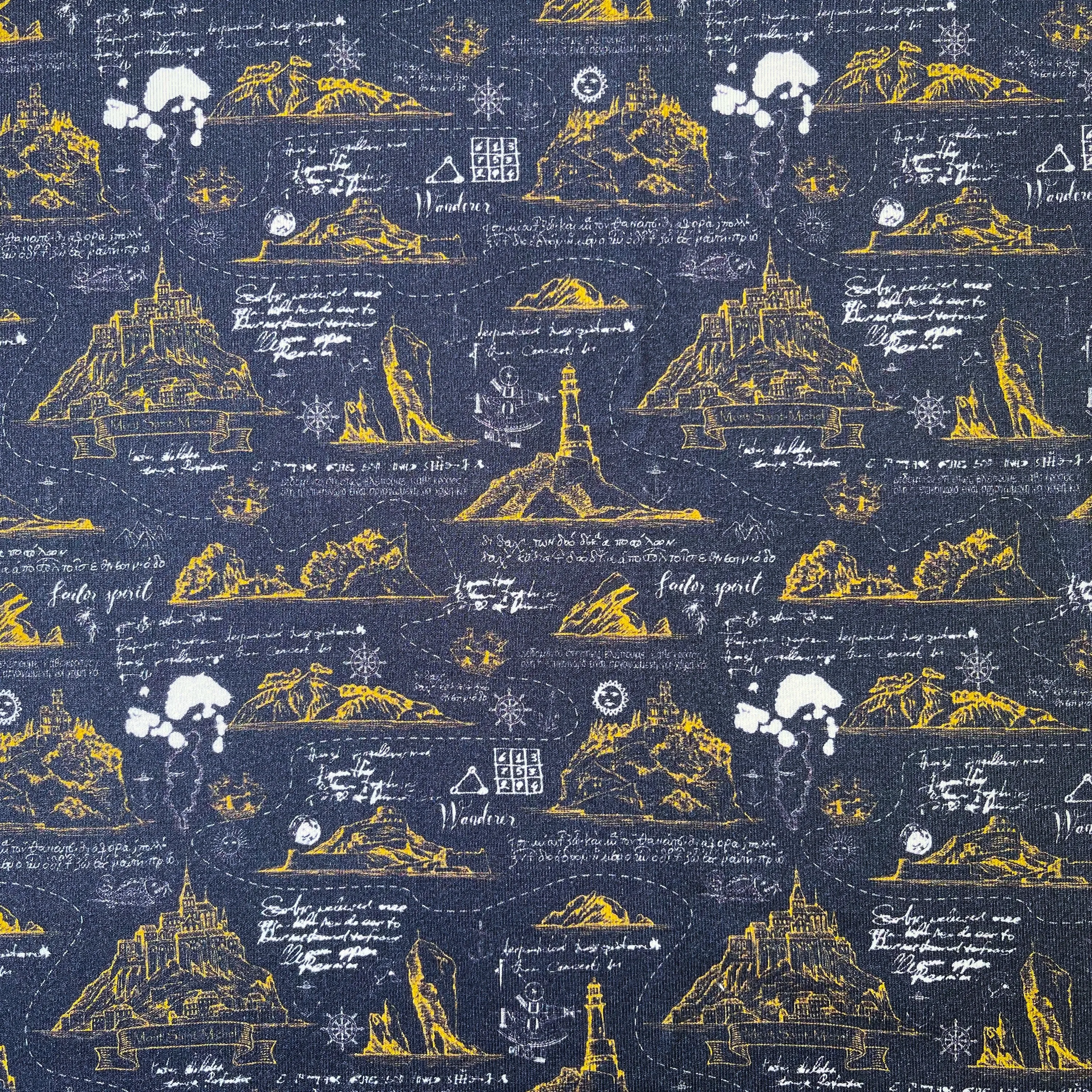 Going on an Adventure Bamboo Jersey Print Yardage