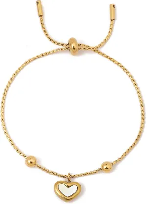 Gold Charm Bracelet for Women 14k Gold Plated Dainty Gold Bracelet for Women Chain Link Bracelet Tennis Bracelet with Cubic Zirconia Diamond Adjustable Bracelets for Women
