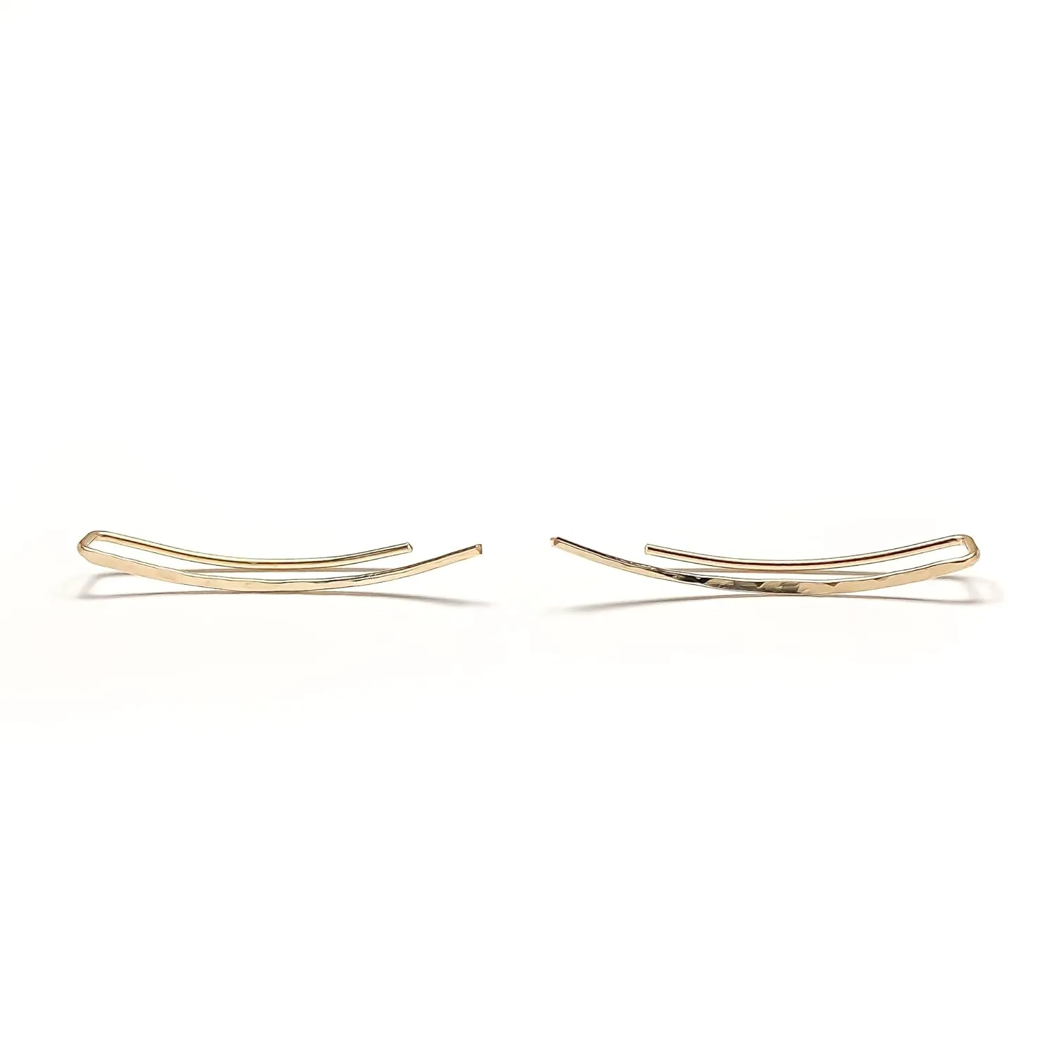 Gold Ear Climber, Dainty Ear Crawler, Ear Cuff, Gold Filled Earrings, Minimalist Earrings, Ear Climbers, Gold Earrings (Long, 14K Gold Filled)