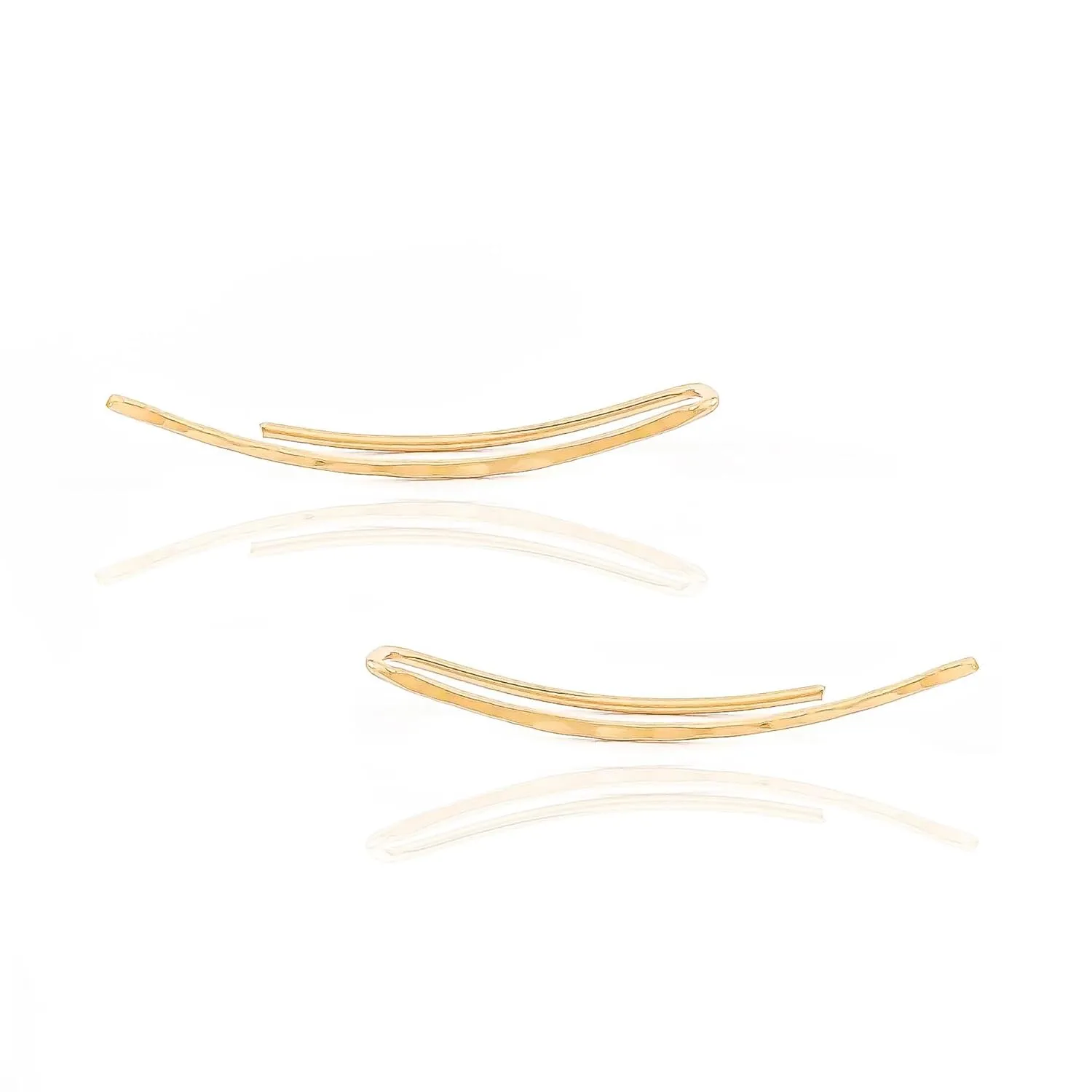 Gold Ear Climber, Dainty Ear Crawler, Ear Cuff, Gold Filled Earrings, Minimalist Earrings, Ear Climbers, Gold Earrings (Long, 14K Gold Filled)