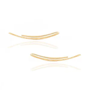 Gold Ear Climber, Dainty Ear Crawler, Ear Cuff, Gold Filled Earrings, Minimalist Earrings, Ear Climbers, Gold Earrings (Long, 14K Gold Filled)