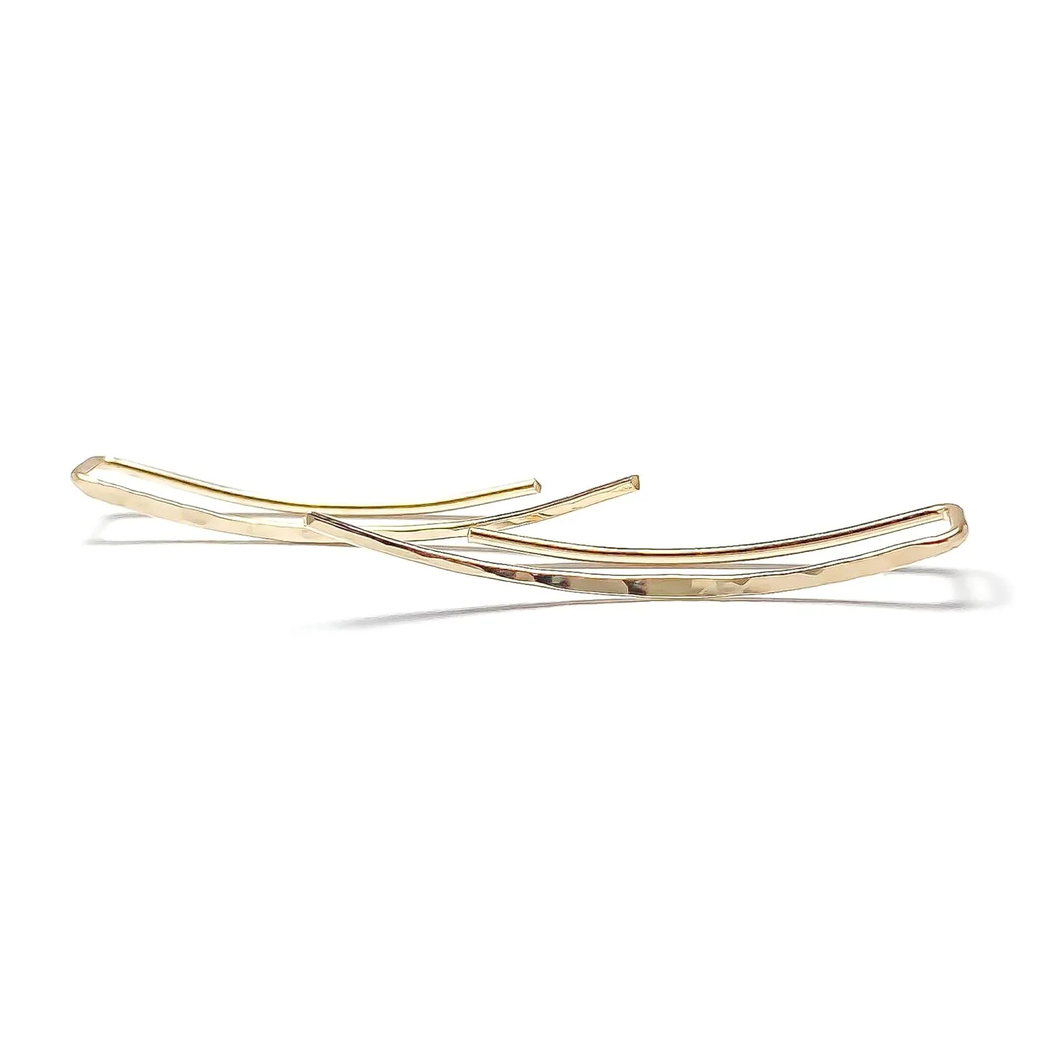 Gold Ear Climber, Dainty Ear Crawler, Ear Cuff, Gold Filled Earrings, Minimalist Earrings, Ear Climbers, Gold Earrings (Long, 14K Gold Filled)