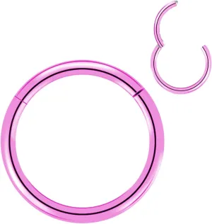 Grade 23 Titanium Nose Rings Hoops Body Piercing Rings Helix Cartilage Rook Earrings 20G 18G 16G, Diameter 6mm-10mm Black/Silver/Gold/Rose Gold/Pink