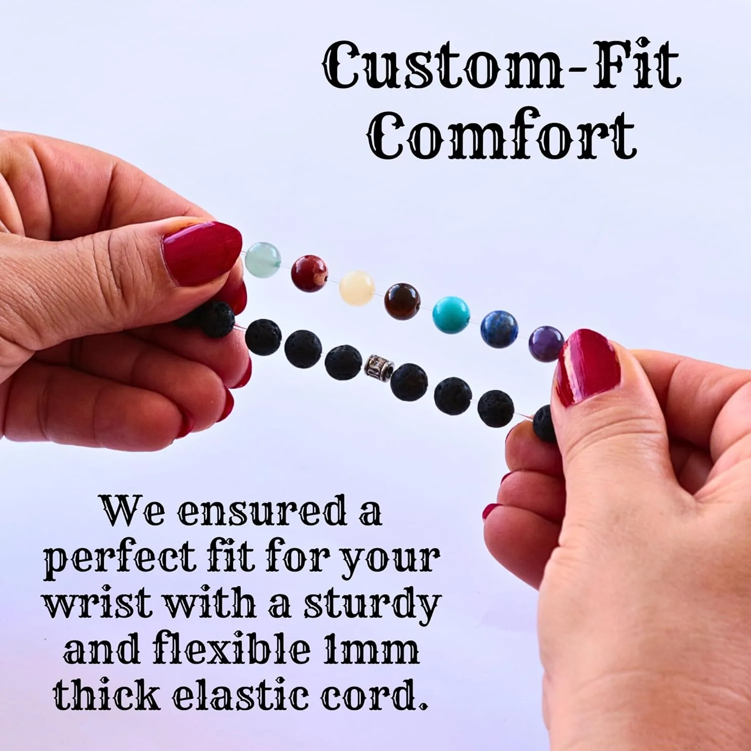 Granddaughter Gifts from Grandma & Grandpa | 7 Chakra Bracelet Natural Stone | Bead Bracelets for Teens | Little Girls' Jewelry | Gifts for Teen Girls | Baptism Gifts for Girl | Birthday Gifts