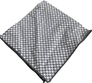 Grey Patterned Square Scarf One Size