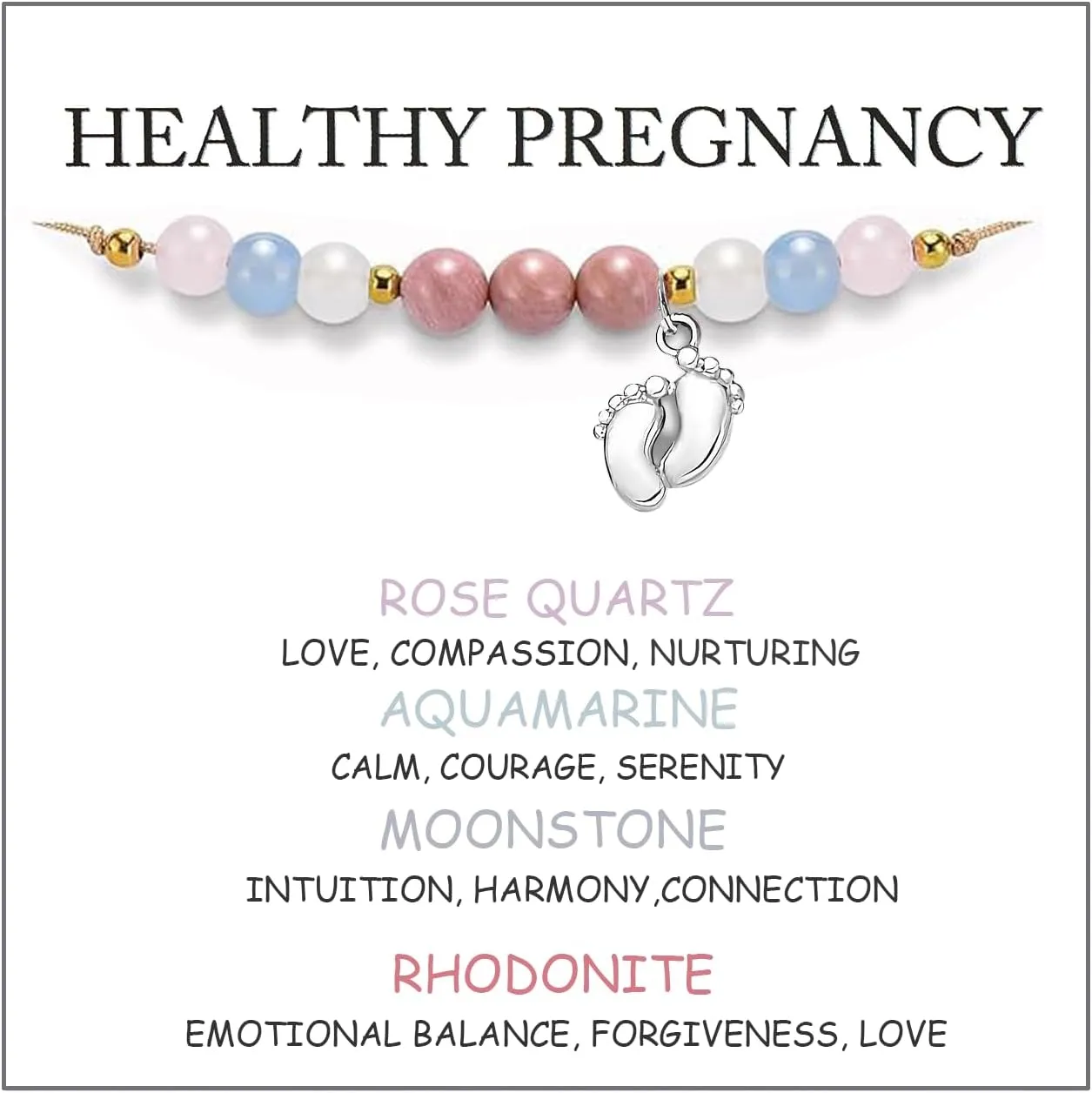 Healthy Pregnancy Gifts Healing Crystals Pregnancy Bracelet Healthy Pregnancy Bracelet New Mama Bracelets Pregnant Mom Gifts Pregnancy Gift for Expecting Mom Mothers Day