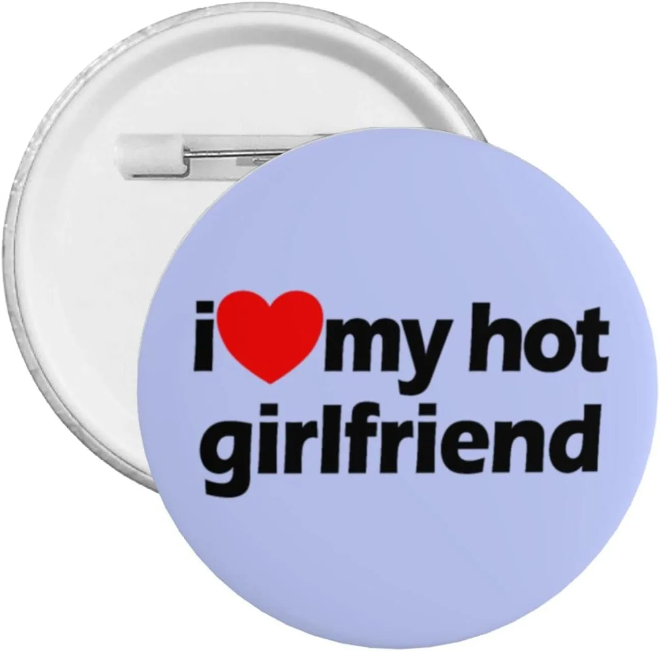 Heart I Love My Hot Girlfriend Gifts Cute Pins Novel Brooch Pins for Backpacks Badges Hats Bags Lapel Pins Accessory for Men Women Girls Kids - Medium