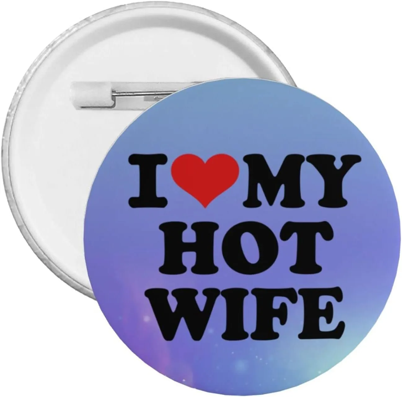 Heart I Love My Hot Wife Gifts Cute Pins Novel Brooch Pins for Backpacks Badges Hats Bags Lapel Pins Accessory for Men Women Girls Kids - Small