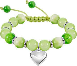 Heart Natural Stone Beaded Bracelet for girl | Adjustable Natural Stone Beaded Birthday Bracelets for Girls Jewellery | To My Daughter/Granddaughter/Niece/Bracelet