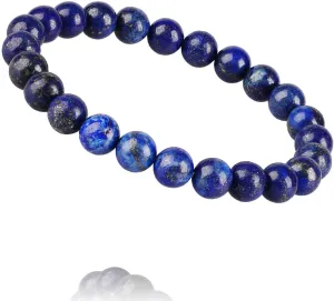 HOZEAL Lapis Lazuli Handmade Bracelet, Friendship Chakra Crystal Gemstone Bracelets, Beaded Protection Bracelet for Men Women Wealth Prosperity Feng Shui Good Luck Blue Stone Jewelry Bracelet