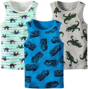 HUAER& Toddler Boys' 2-3 Pack Tank Tops