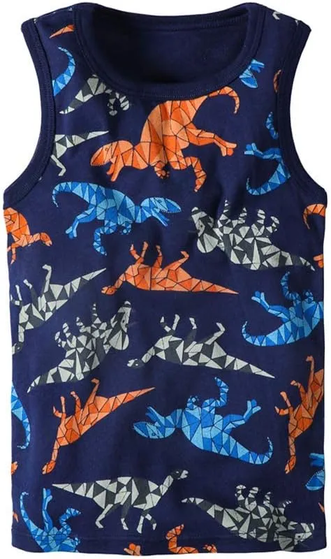 HUAER& Toddler Boys' 2-3 Pack Tank Tops