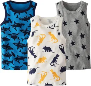 HUAER& Toddler Boys' 2-3 Pack Tank Tops