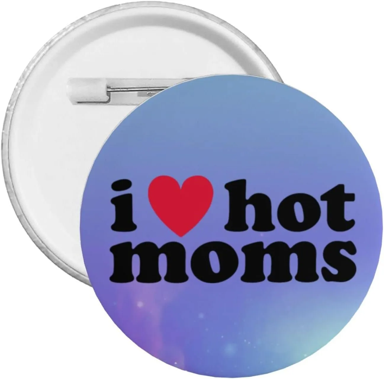 I Love Hot Moms Gifts Cute Pins Novel Brooch Pins for Backpacks Badges Hats Bags Lapel Pins Accessory for Men Women Girls Kids - Small