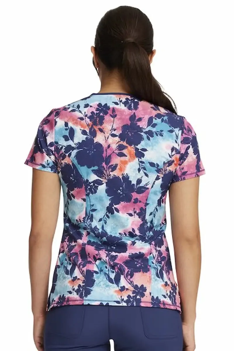 Infinity Women's Mock Wrap Print Top | Artistic Blooms