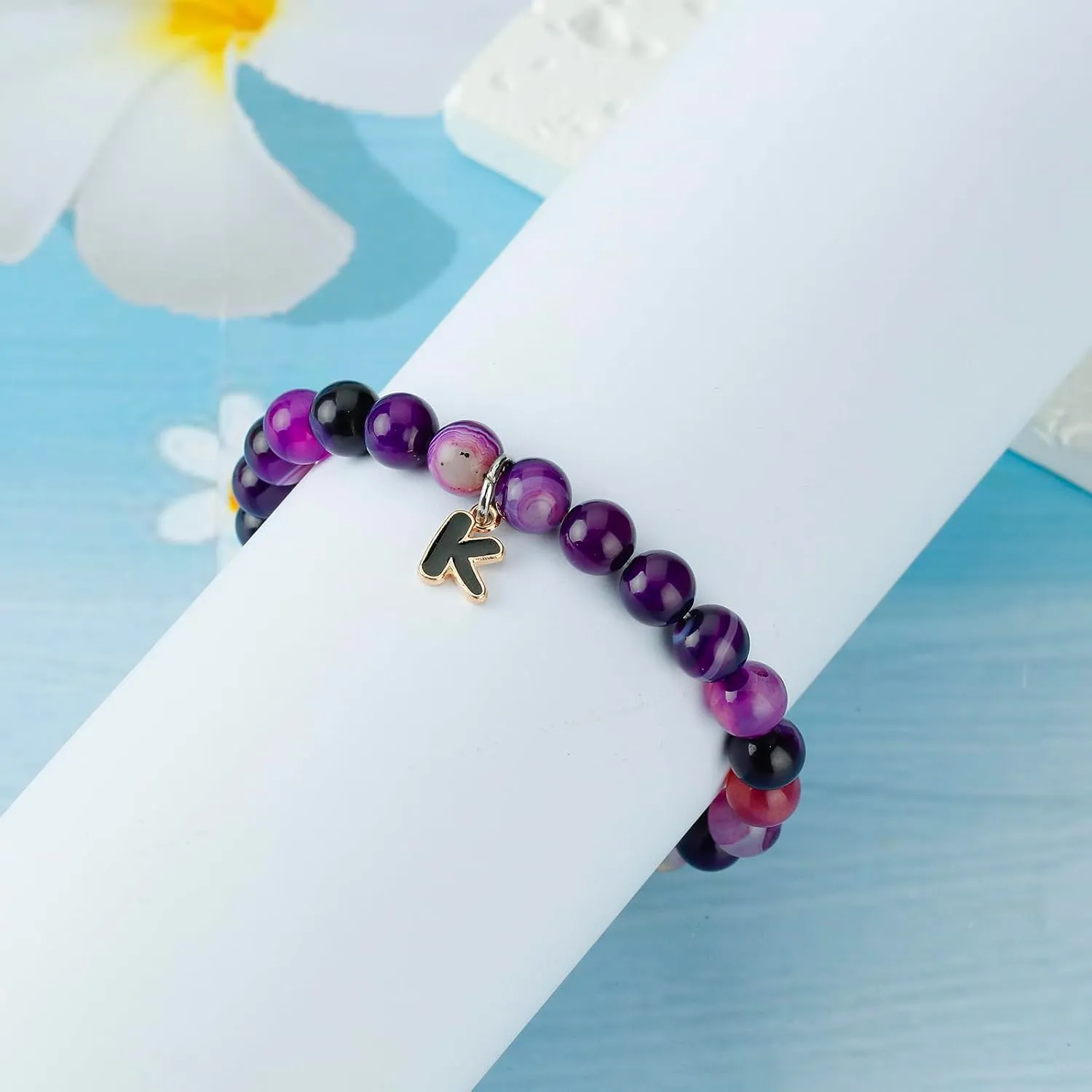 Initial Bracelets Gift for Women Happy Birthday Gifts for Women Birthday Gifts Initial Bracelet with A-Z Inspirational Meanings Explained for Women With Jewelry Box