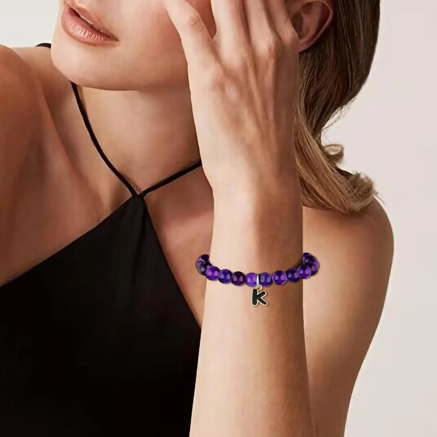 Initial Bracelets Gift for Women Happy Birthday Gifts for Women Birthday Gifts Initial Bracelet with A-Z Inspirational Meanings Explained for Women With Jewelry Box