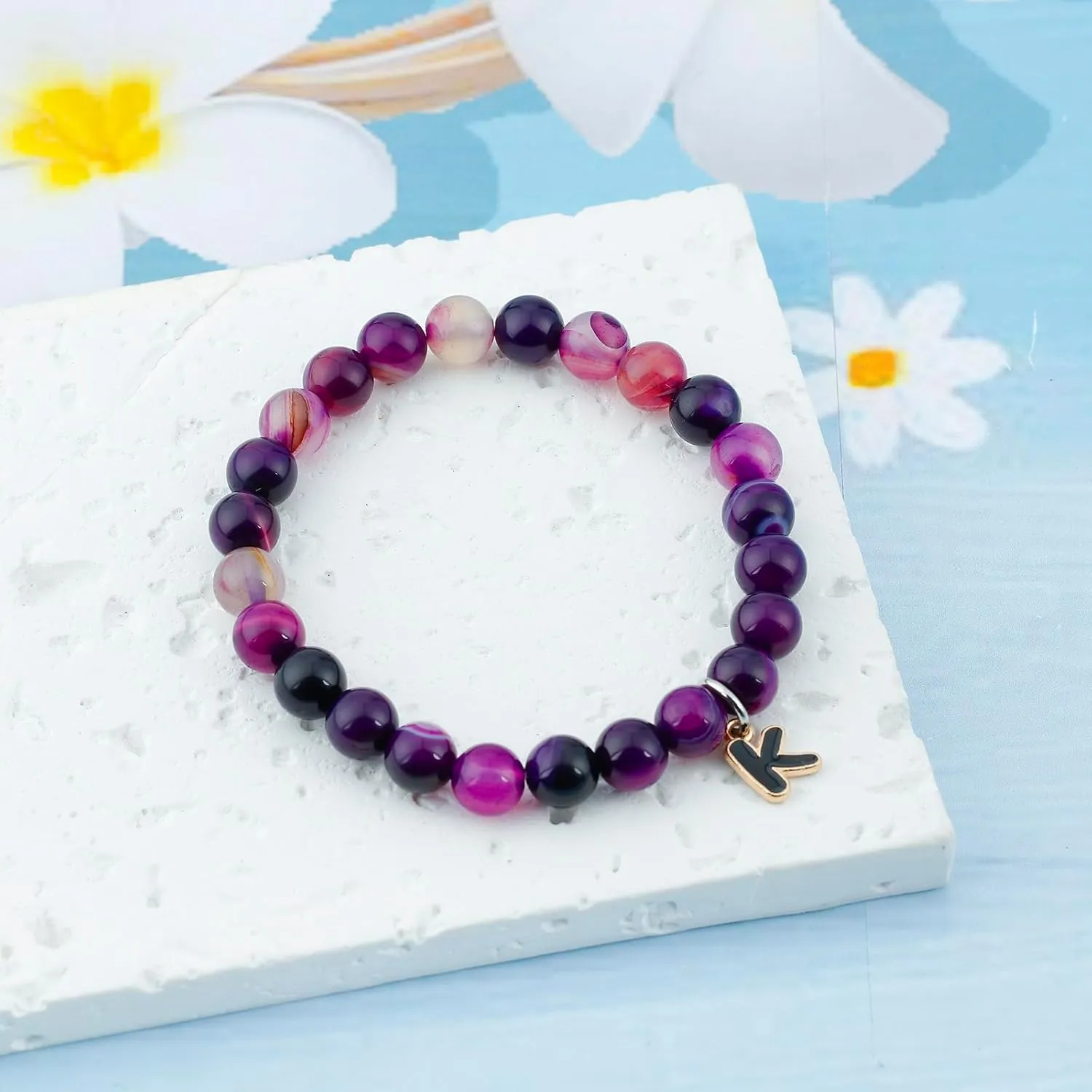 Initial Bracelets Gift for Women Happy Birthday Gifts for Women Birthday Gifts Initial Bracelet with A-Z Inspirational Meanings Explained for Women With Jewelry Box