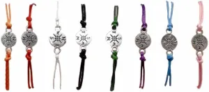 JczR.Y 8 Pcs Compass Bracelet Inspirational Graduation Bracelet Adjustable Wax Thread Woven Rope Friendship Couple Bracelet for Women Fashion Jewelry Gifts