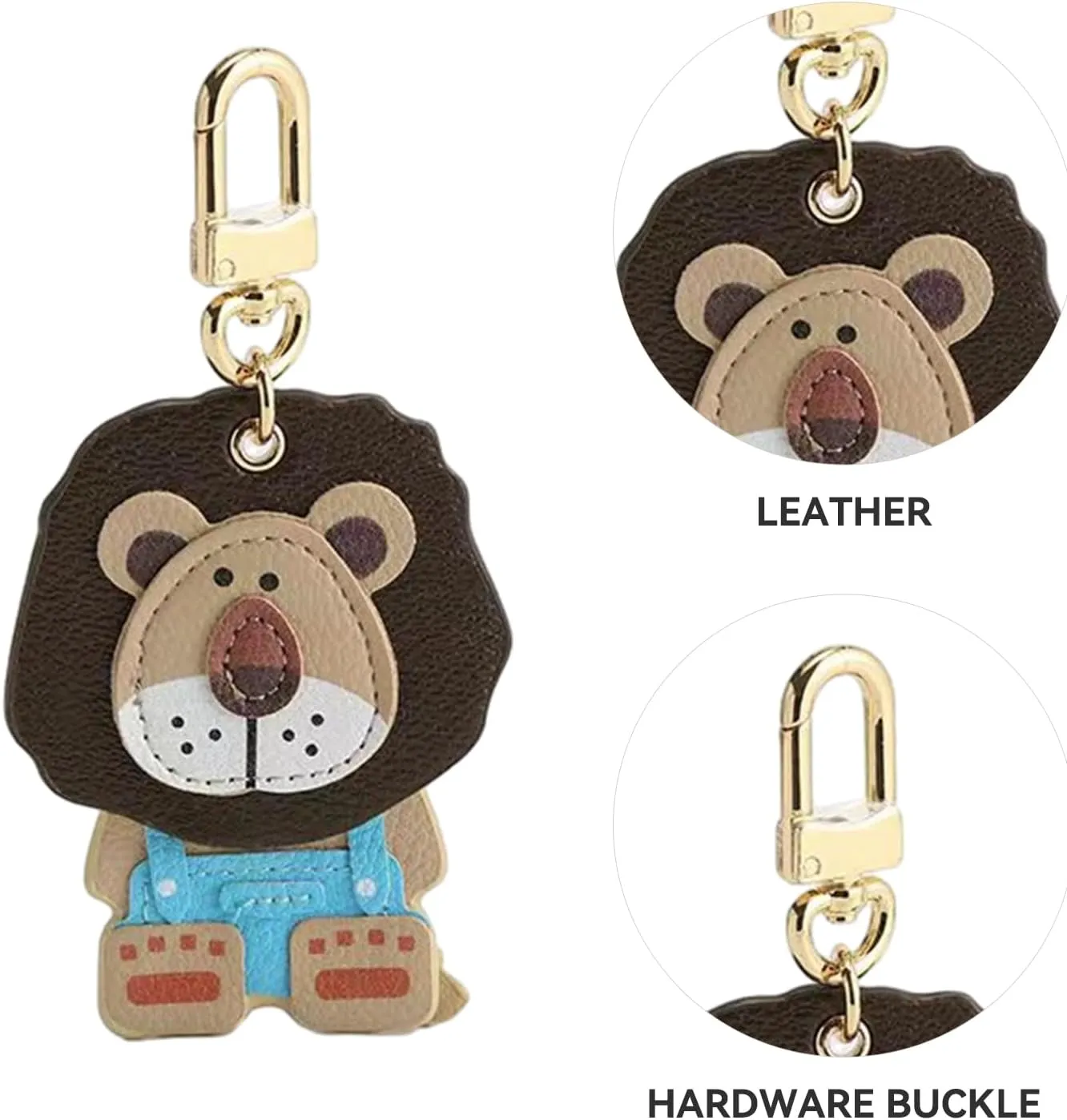 jiesinlov Kawaii Bag Pendant Keychain Dolls, Cute Trend Small Lion Bag Charms, Purse DIY Remodeling Accessories(Lion)