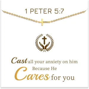 JSJOY Cross Bracelets for Women Dainty Gold Religious Cross Bracelet Christian Jewelry Confirmation Gifts for Her Easter Baptism Inspirational Engraved Bible Verse Bracelet