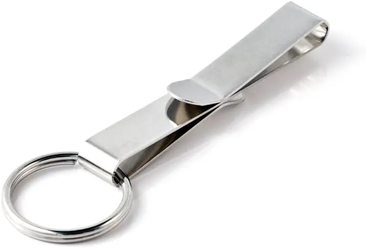 KEY-BAK Key Holder, Belt Clip Key Accessory with Split Ring & Steel Belt Clip, Chrome (0303-131)