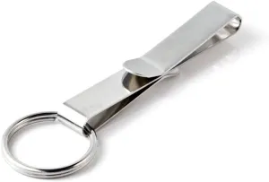 KEY-BAK Key Holder, Belt Clip Key Accessory with Split Ring & Steel Belt Clip, Chrome (0303-131)