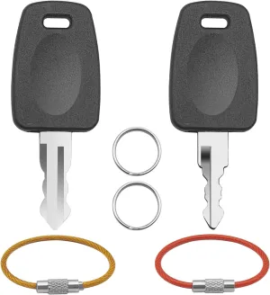Key for TSA, 2 Pcs Keys for TSA002 TSA007 Master Luggage Lock Keys   2 Pcs Key Ring   2 Pcs Wire Keychain, TSA 002 TSA 007 Keys Compatible with Bag Luggage Suitcase Password Locks Repair