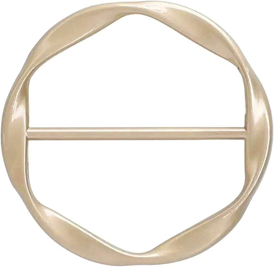 Knot Button Silk Scarf Clip T-Shirt Tie Clips for Women Scarves Clasp Waist Buckle Fashion Metal for Shirts Clothing Decor