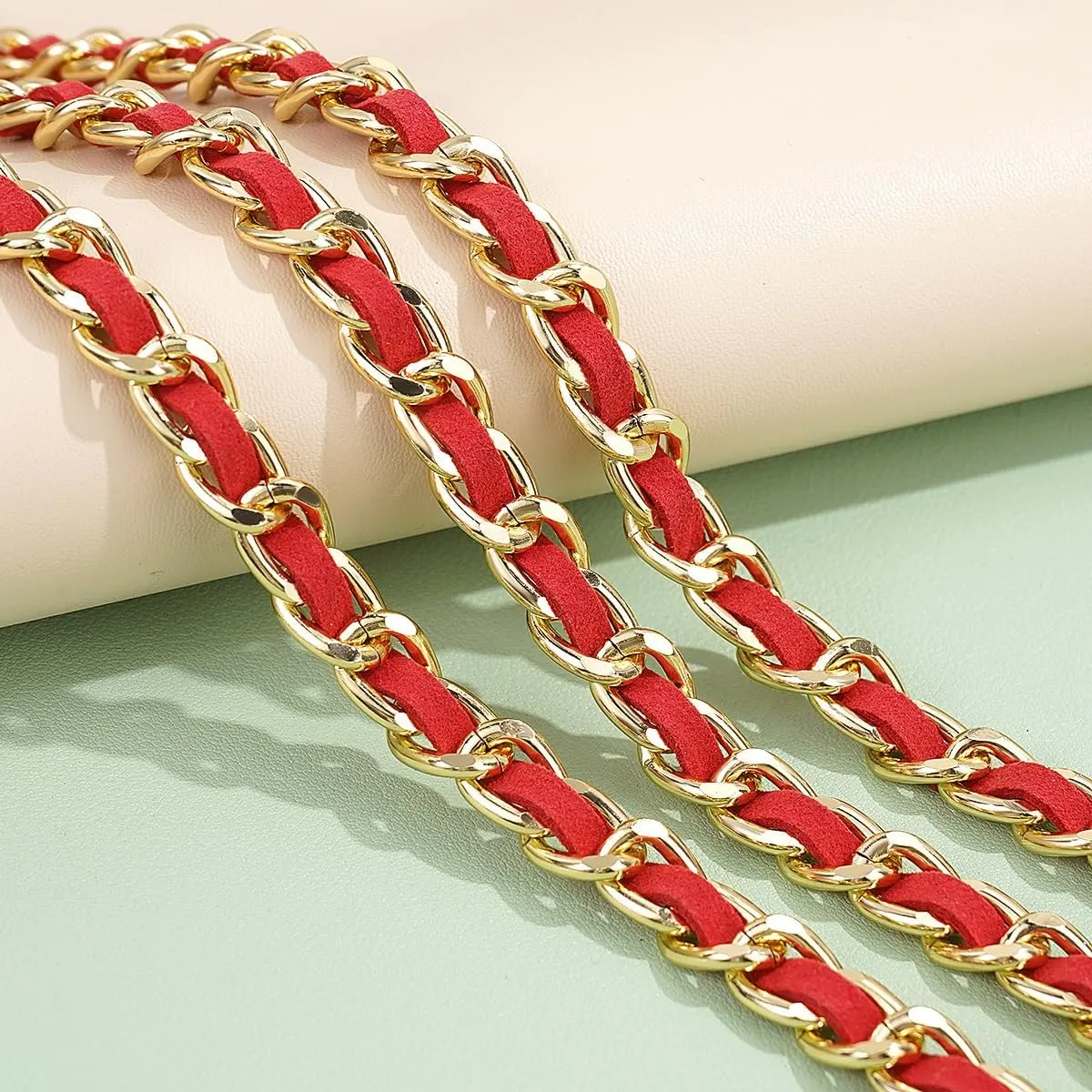 Leather Chain Belts for Women Girls, Layered Body Chain Belts Metal Waist Chain for Dress Vest Jeans