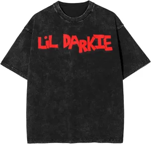 Lil Rapper Darkie Vintage Oversized T Shirt Summer Crew Neck Short Sleeves Tops for Mens Womens