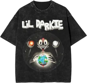 Lil Rapper Darkie Vintage Oversized T Shirt Summer Crew Neck Short Sleeves Tops for Mens Womens