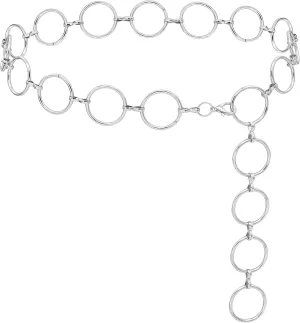 LIMHOO Metal Waist Chain for Women Chunky Belly Link Chain Belt for Dresses